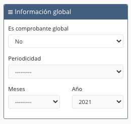 Información Global - CFDI 4.0 - Factura99